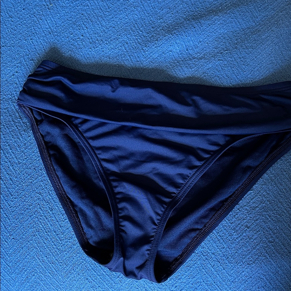 Tommy Bahama Navy High Waist Bikini Bottom
